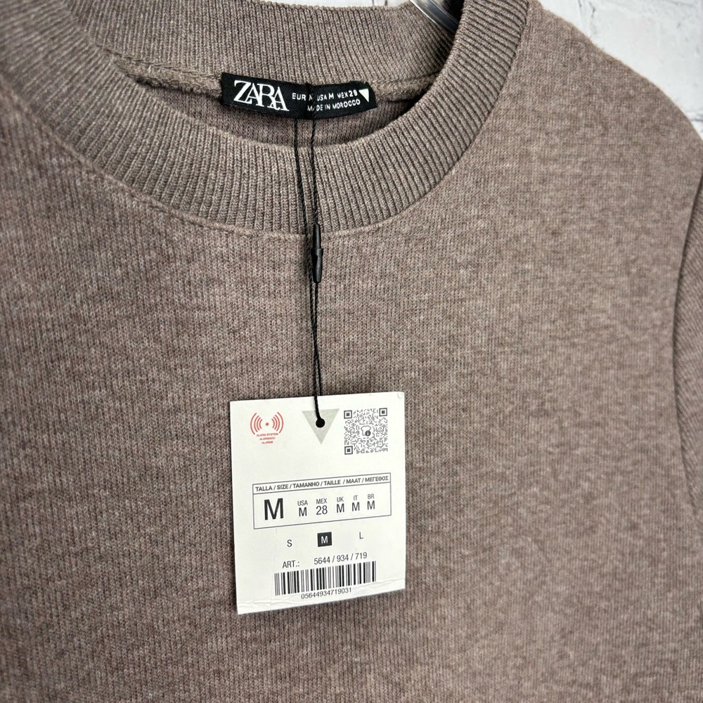 NWT Zara Short Sleeve Mini Sweater Dress - Picture 3 of 5